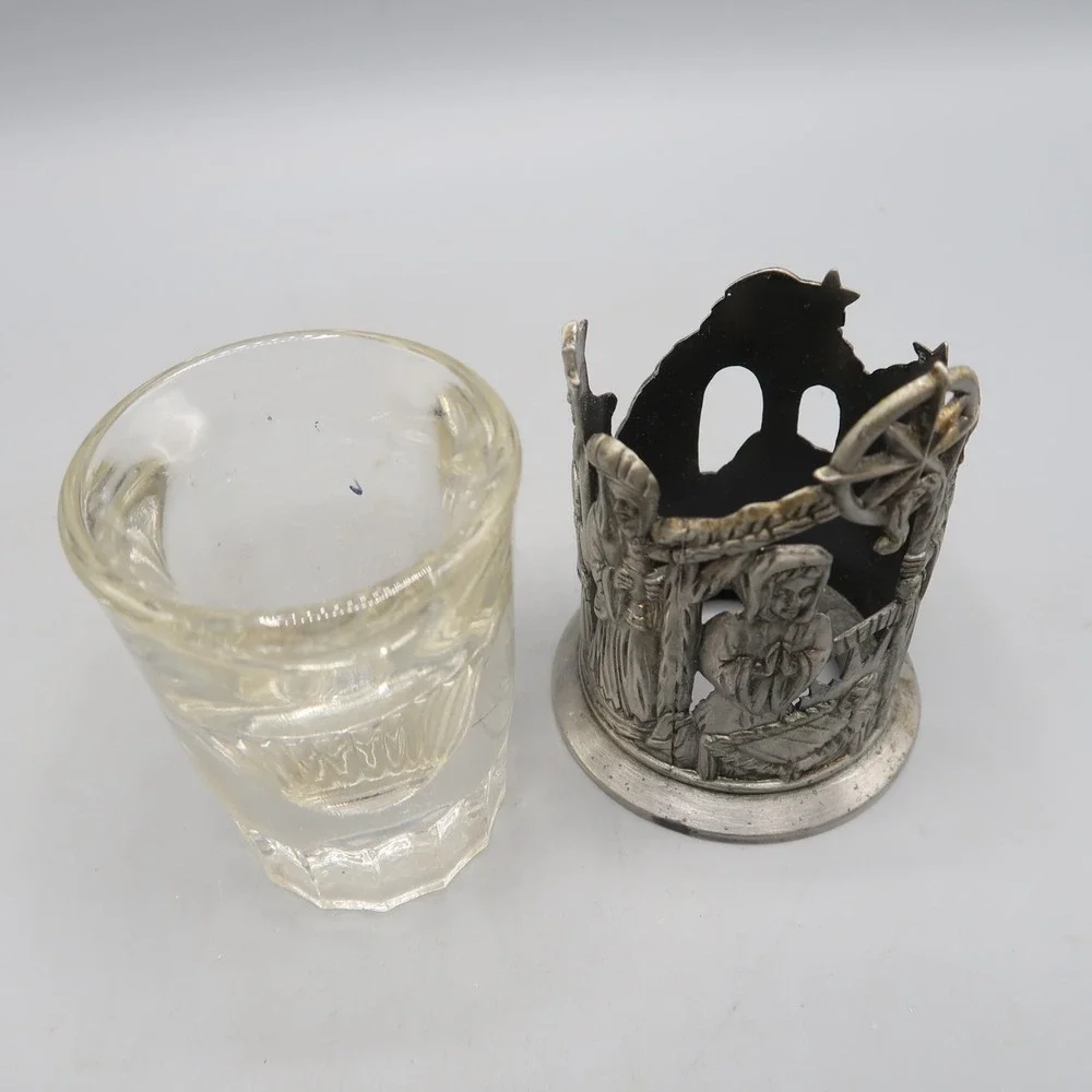 Nativity Scene Candle Holder Metal Votive Tealight Christmas Religious Decor
